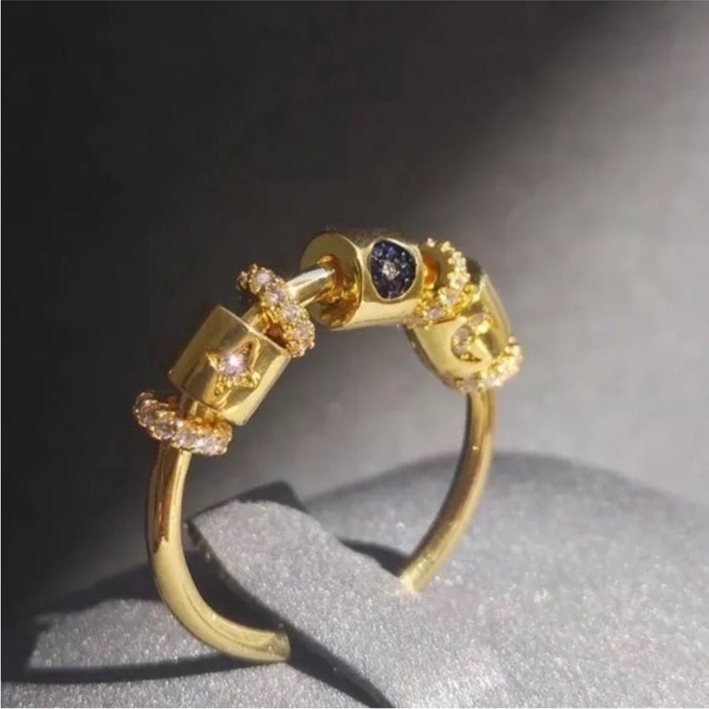 18k Celestial Spinner Ring - Picture 2 of 5